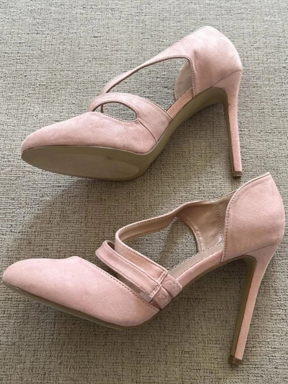 Journee Collection Tanzi Faux Suede D'Orsay Stiletto Heels Shoes Women's Size 12